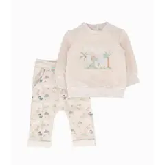 4KIDS - Buzo recién nacido con dinosuarios beige 4 Kids