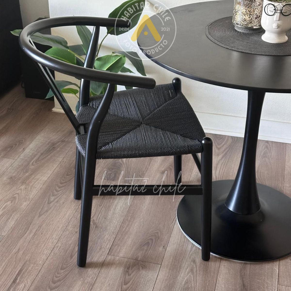 GENERICO - Comedor Black 100cm - 4 puestos…