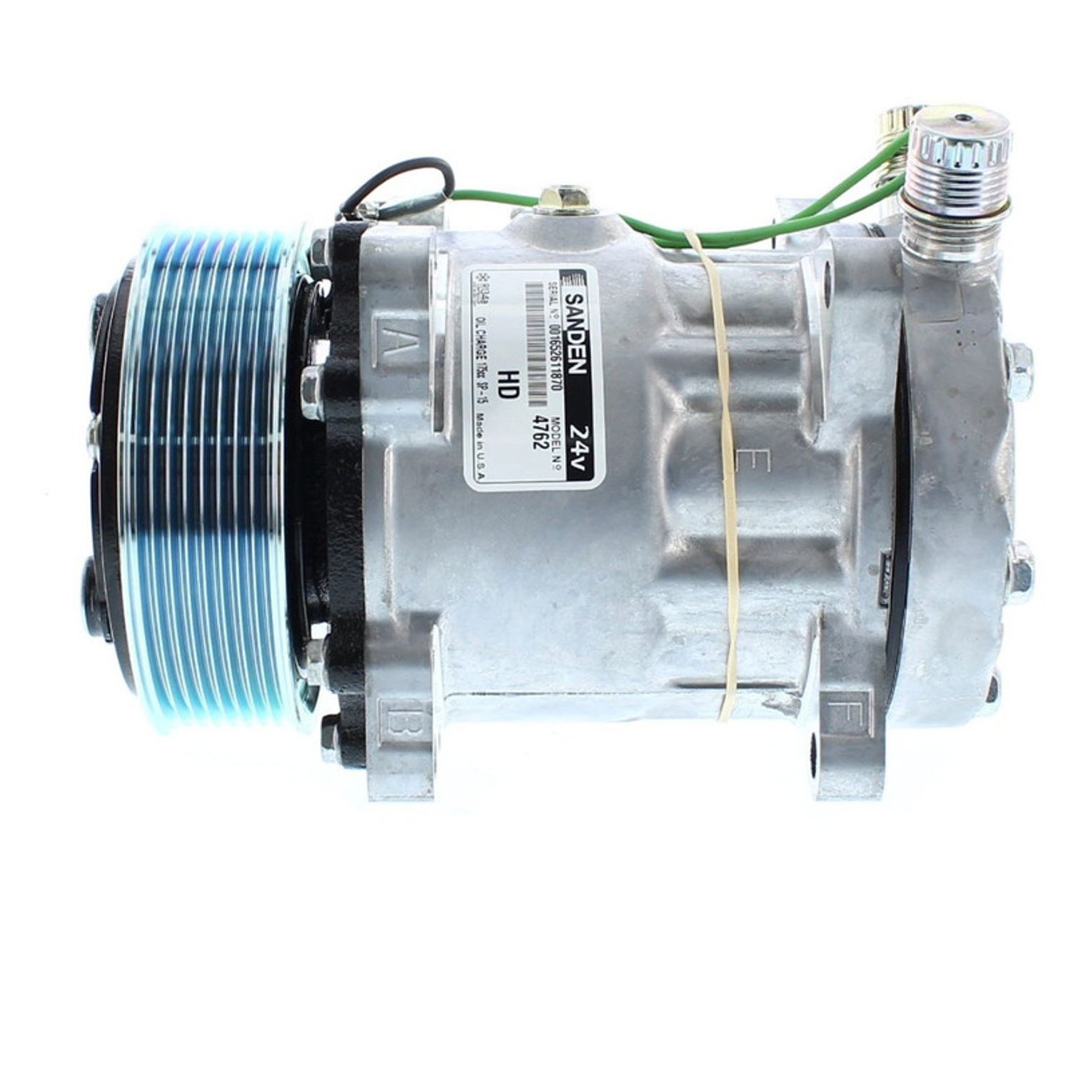 Compresor de Ac 7H15 8PK 119MM 24V TAPA JD-FN 4762 SANDEN