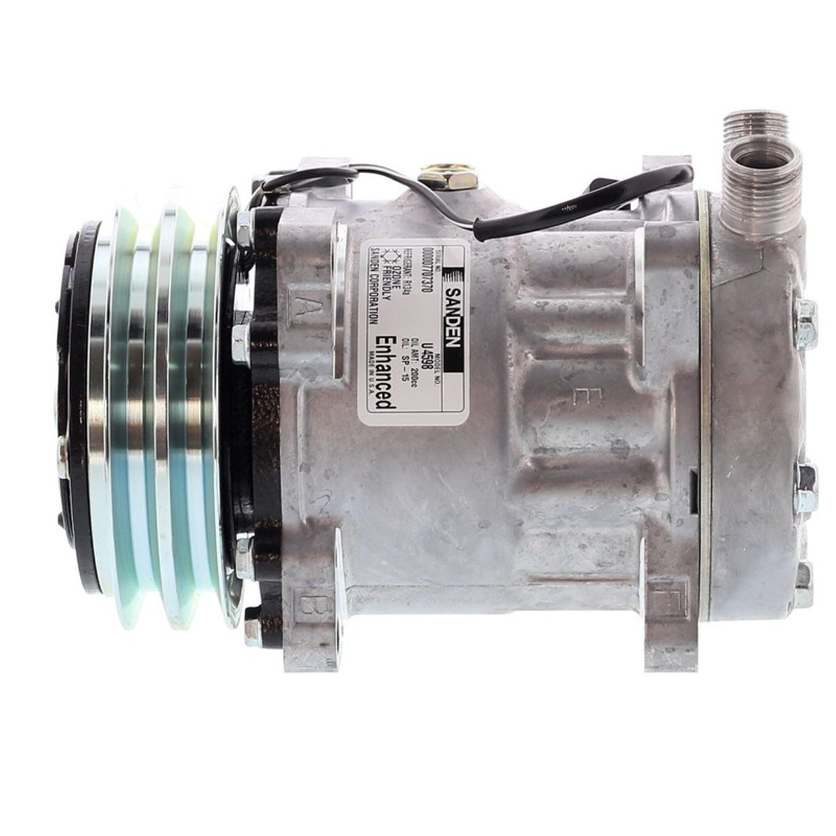 SANDEN - Compresor de Ac SD7H15 2A 12V 125MM TAPA JD OE U4779 SANDEN.