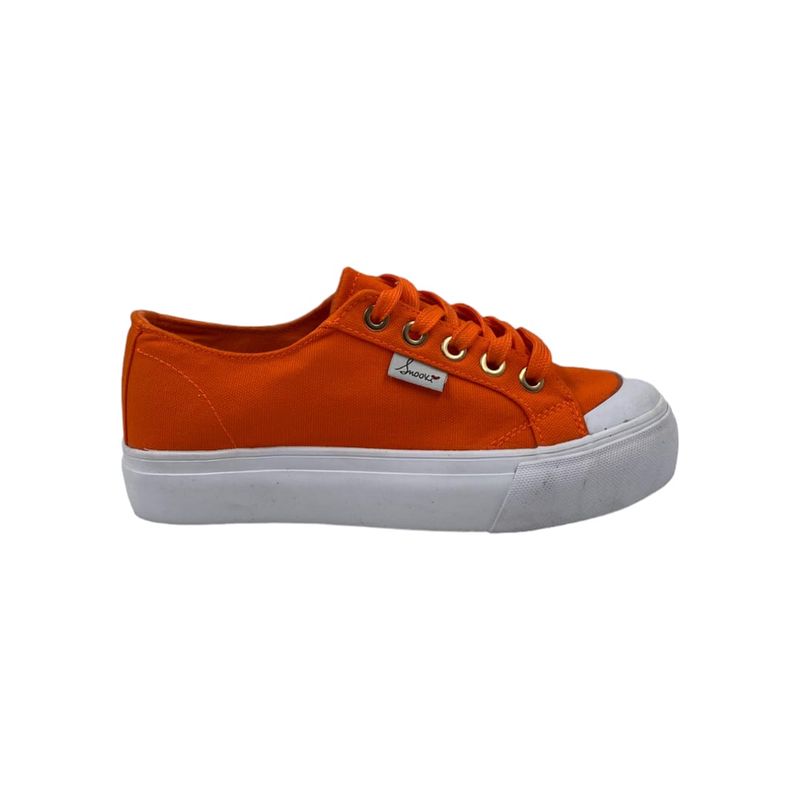 HERIEL - Zapatilla Naranja Plataforma Mujer.