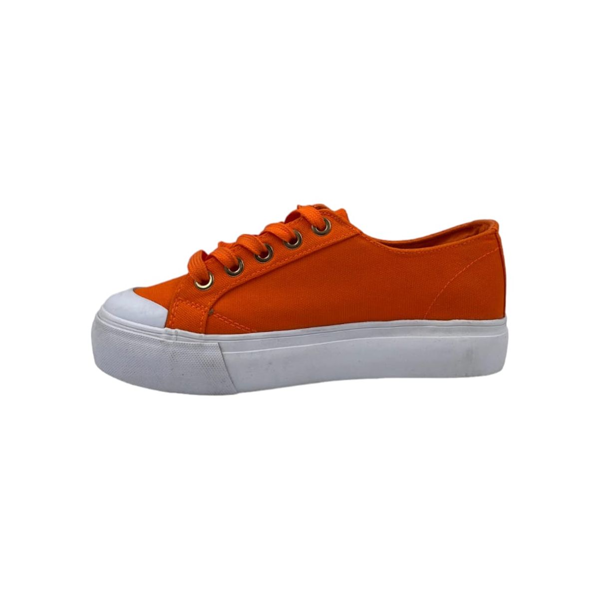 HERIEL - Zapatilla Naranja Plataforma Mujer