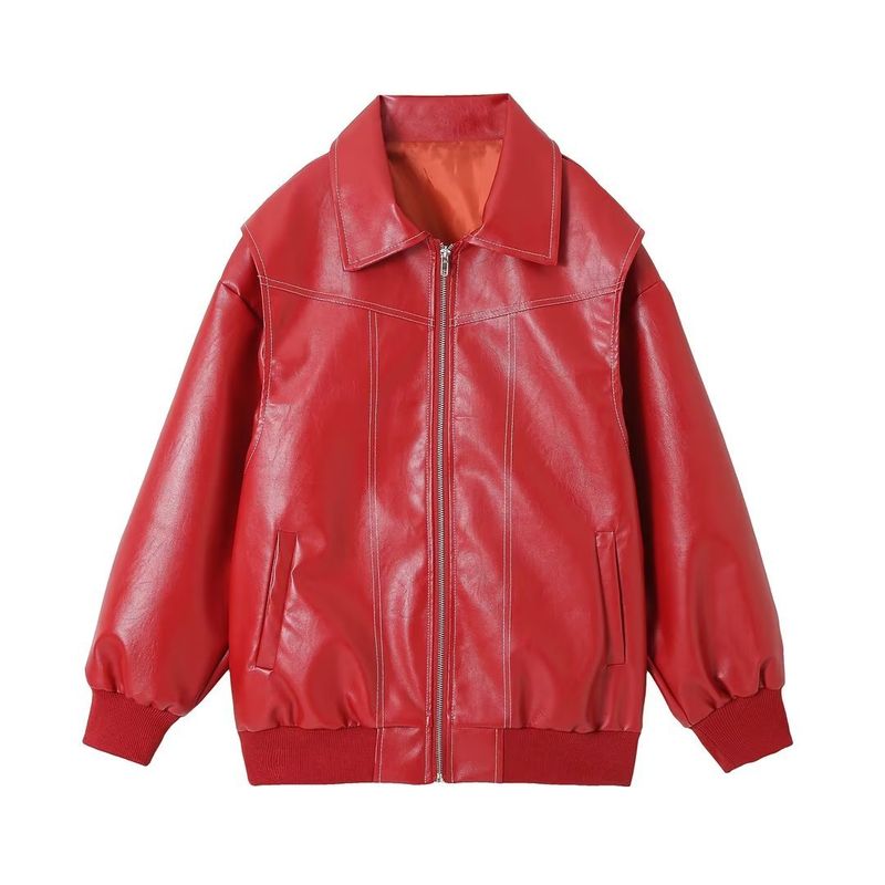 BLWOENS - Chaqueta sin gorro para mujer -Rojo