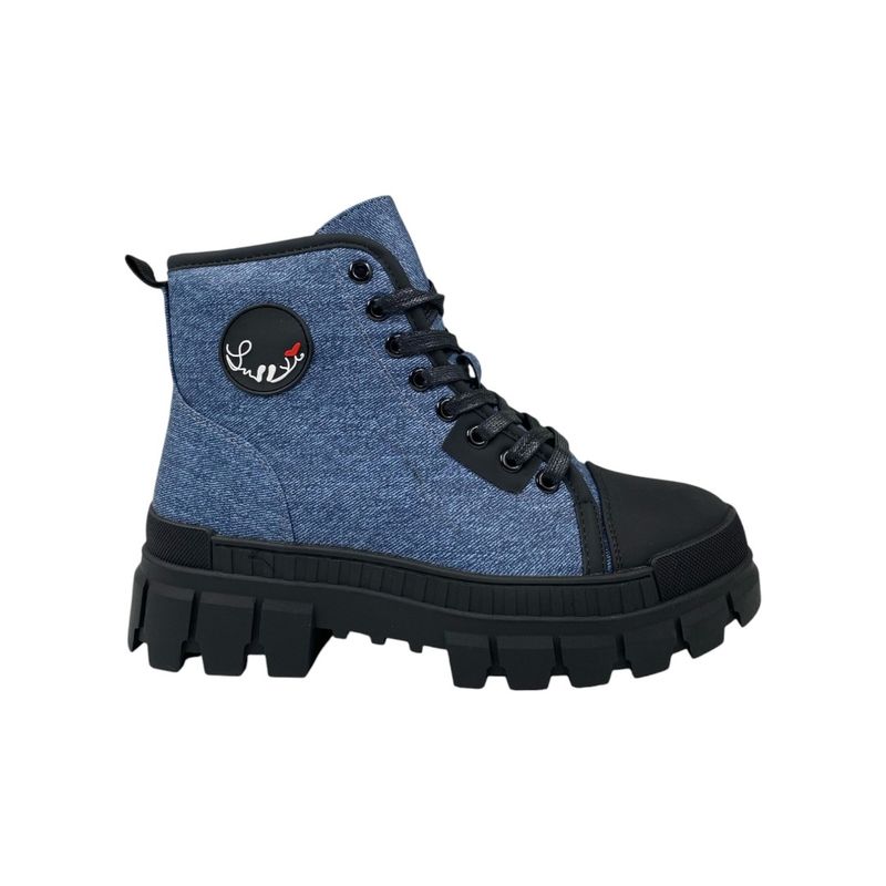 HERIEL - Zapatilla Azul Caña Mujer.