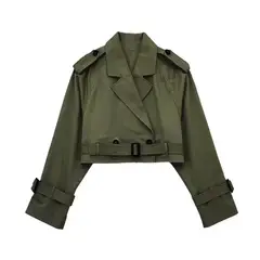 BLWOENS - Chaqueta corta para mujer -Verde