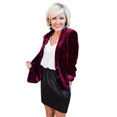 BLWOENS - Chaqueta formal con botón para mujer - Verde