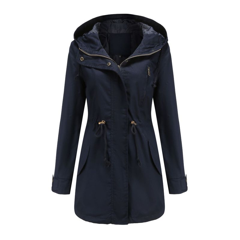 BLWOENS - Chaqueta con cuello alto para mujer -Azul
