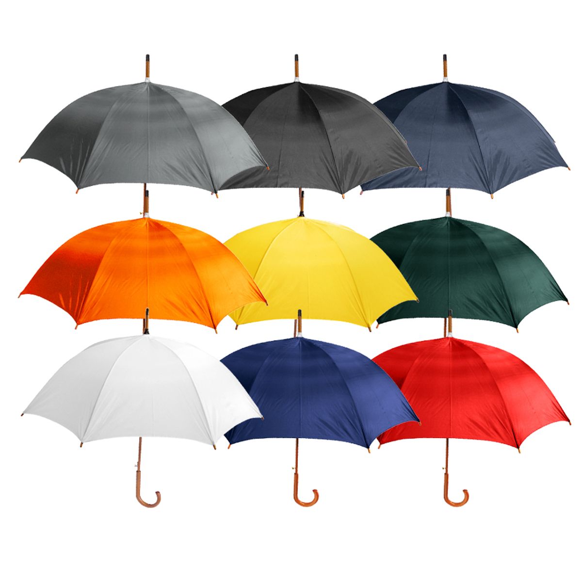 FOLD - Paragua Mango Curvo de Madera Barnizada.