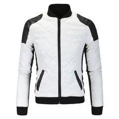 BLWOENS - Chaqueta con cierre para hombres -Blanco