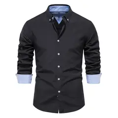 BLWOENS - Polerón con botones para Hombre - Negro