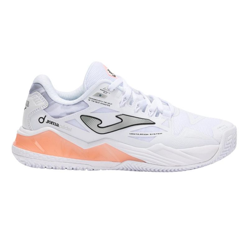 JOMA - Zapatilla Pádel Mujer Spin 25 Blanco Joma