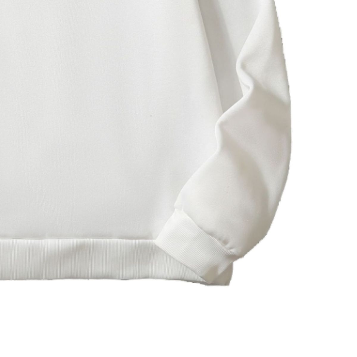 BLWOENS - Polerón sin gorro liso unisex con estampado- Blanco