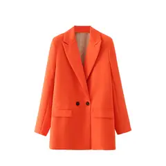 BLWOENS - Chaqueta formal para mujer -Naranja