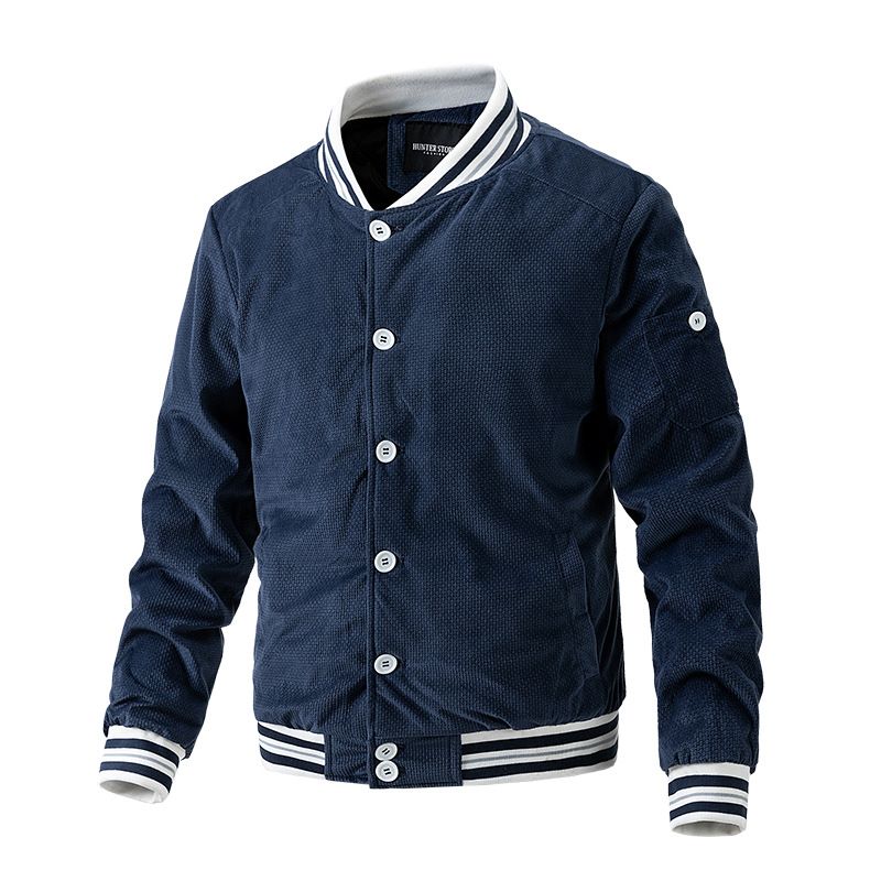 BLWOENS - Chaqueta con botones para hombres -Azul