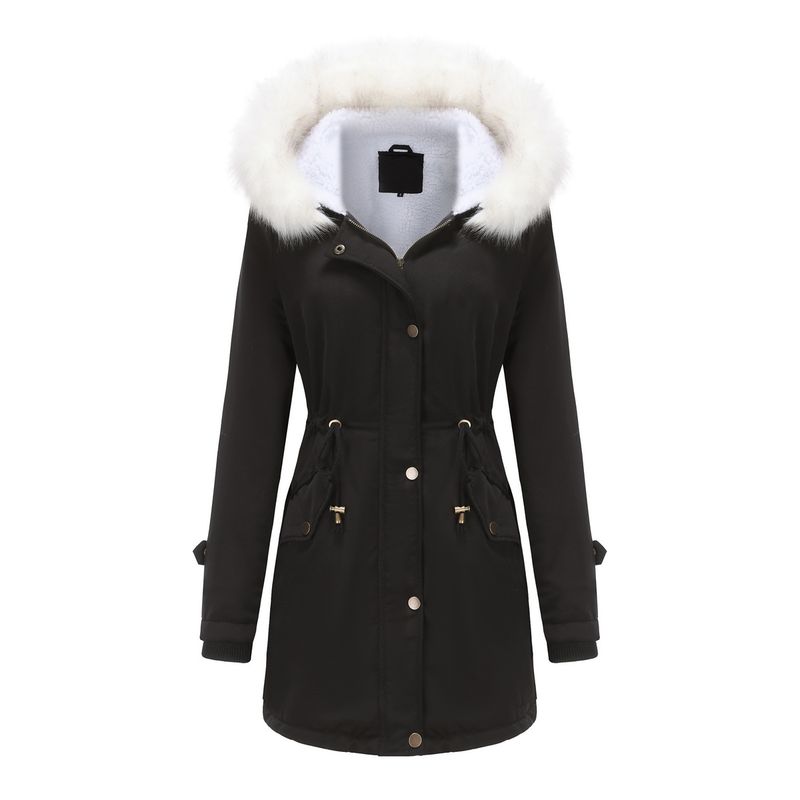 BLWOENS - Chaqueta térmica con capucha para mujeres-Negro