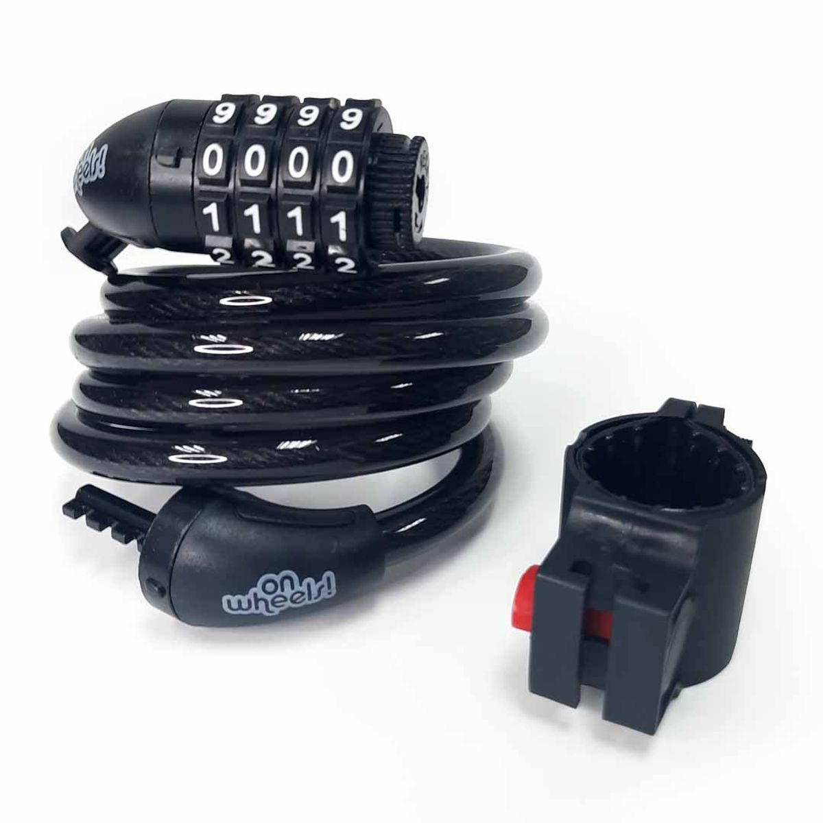 ONWHEELS - Candado Espiral Onwheels Con Clave 1.2x150cm Negro