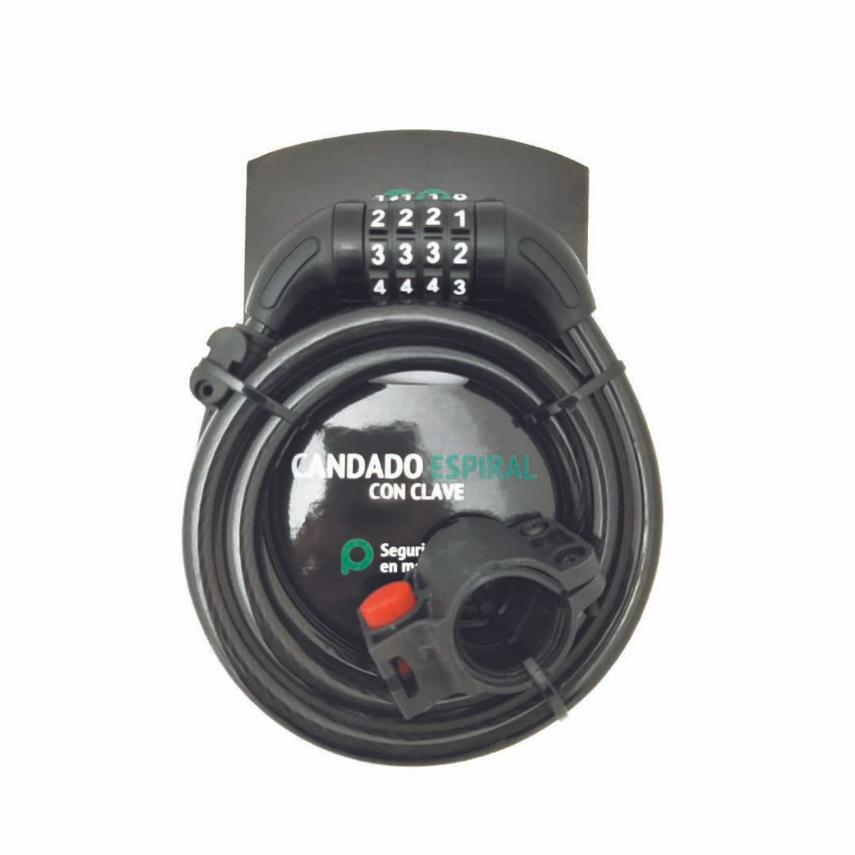 ONWHEELS - Candado Espiral Onwheels Con Clave 1.2x150cm Negro