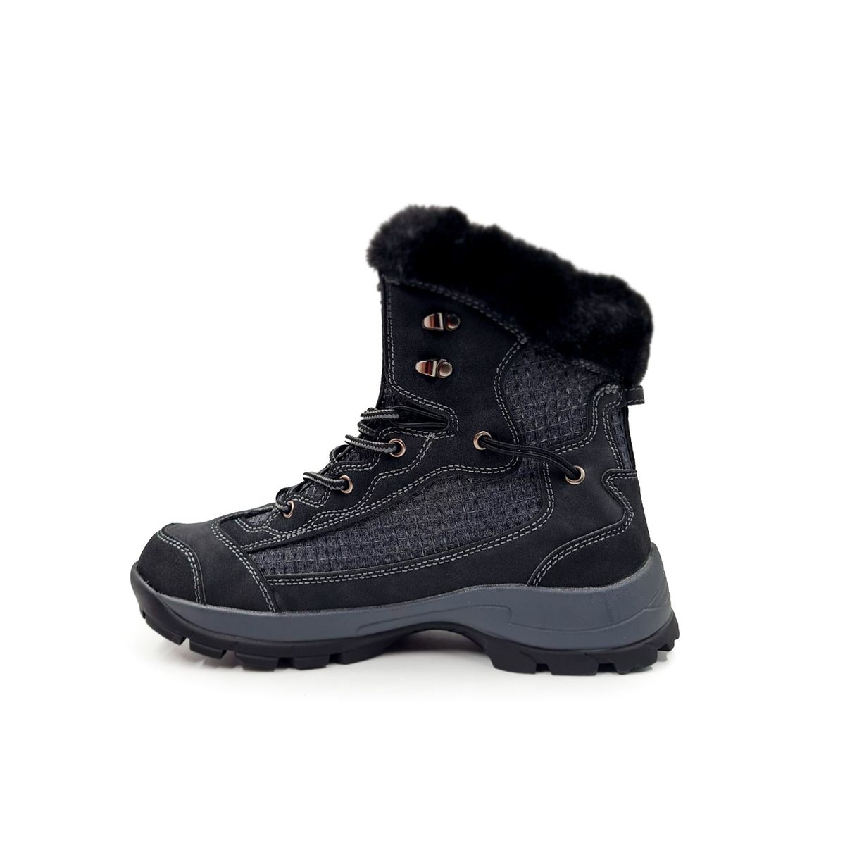 HERIEL - Bota Negra y Khaki Chiporro Mujer