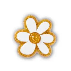 CROCS - Jibbitz Floral Dorado Y Blanco