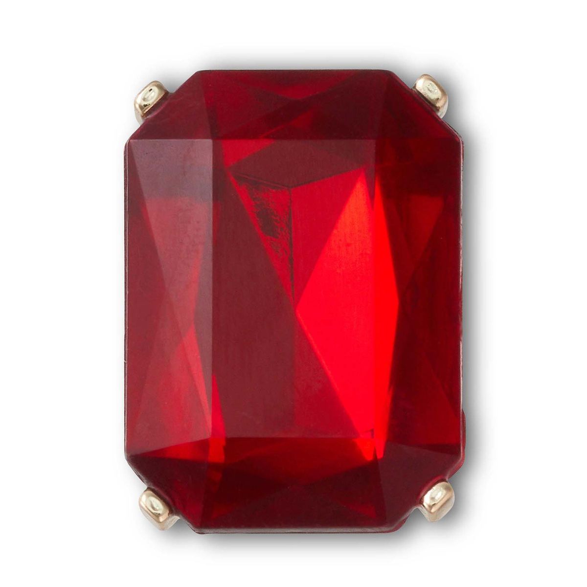 CROCS - Jibbitz Gema Cuadrada De Rubí Rojo CROCS