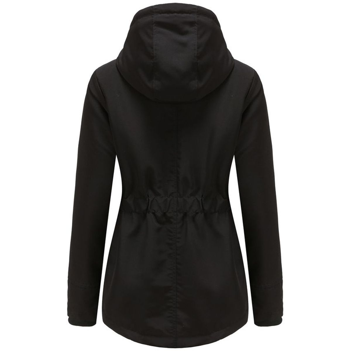 BLWOENS - Abrigo con capucha de Algodón para mujer - Negro