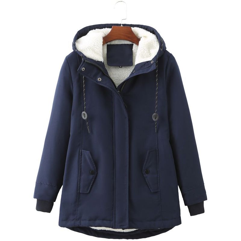 BLWOENS - Chaqueta térmica con capucha para mujeres - Azul.