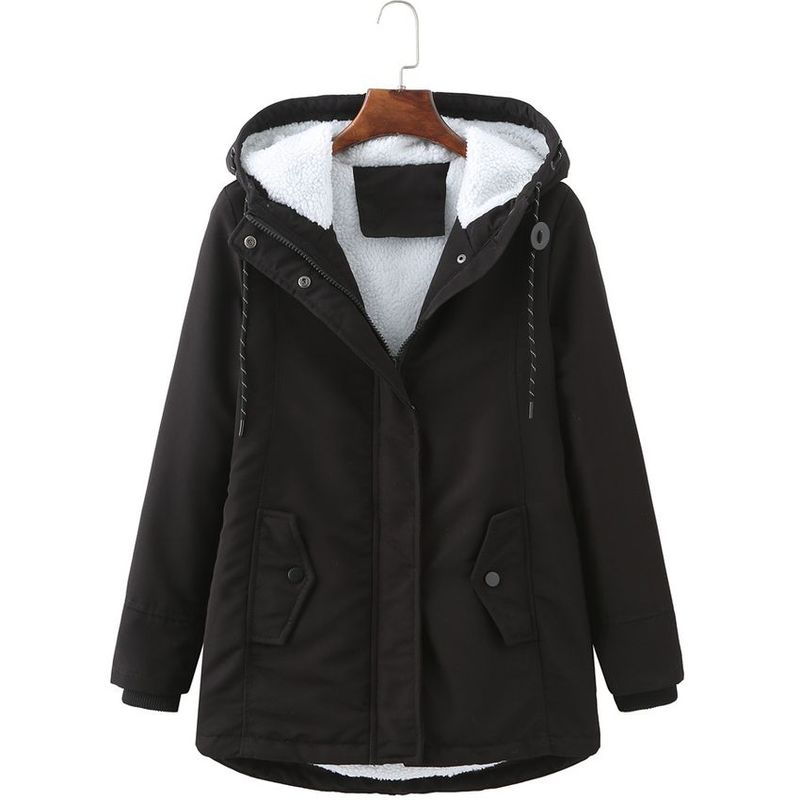 BLWOENS - Chaqueta térmica con capucha para mujeres - Negro