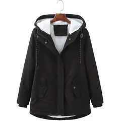 BLWOENS - Chaqueta térmica con capucha para mujeres - Negro