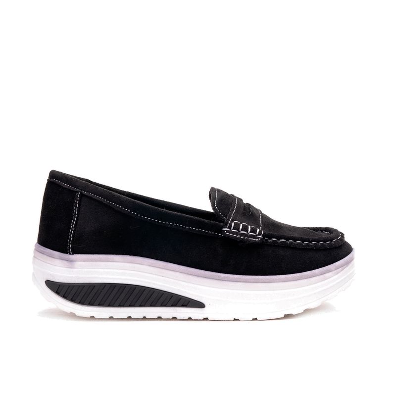 CHINITOWN - Mocasín Casual Mujer Negro Leylani Chinitown