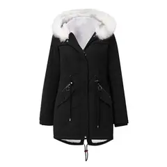 BLWOENS - Chaqueta térmica con capucha para mujeres - Negro