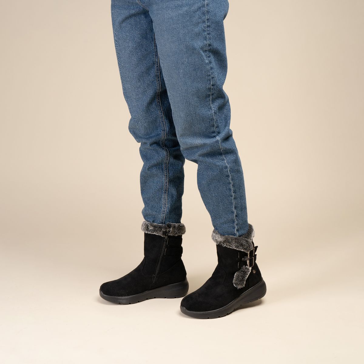 CHINITOWN - Botín Casual Mujer Negro Juniper Chinitown