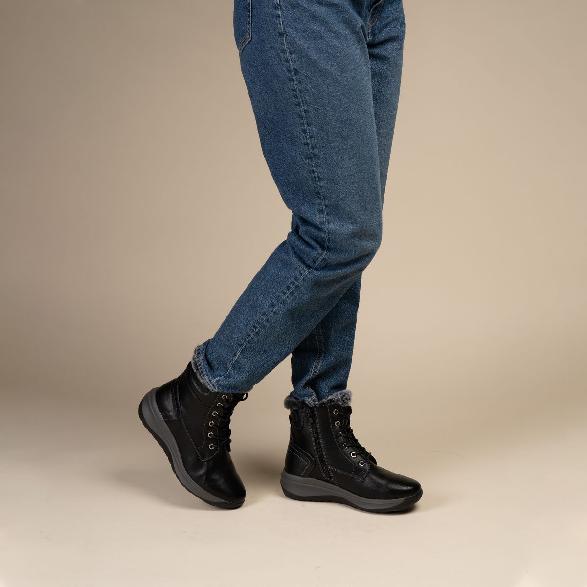 CHINITOWN - Botín Casual Mujer Negro Biwen Chinitown