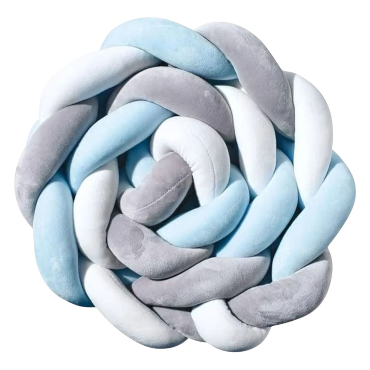 GENERICO - Trenza Cojin Seguridad Para Cuna Bebes 3 Metros Protección Color  CELESTE