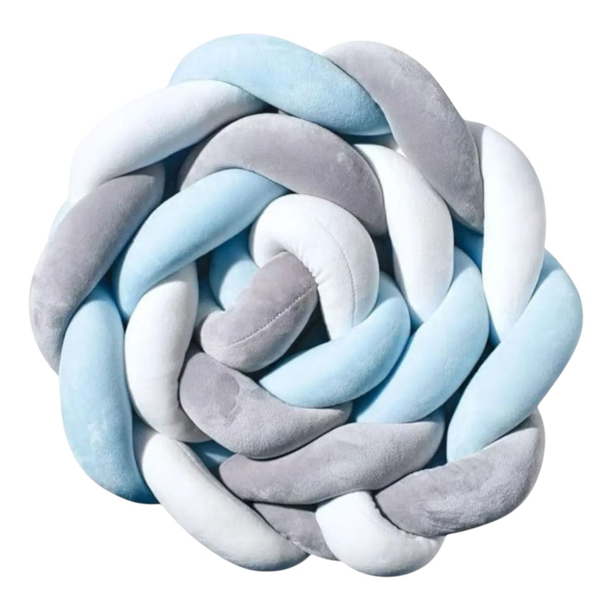 GENERICO - Trenza Cojin Seguridad Para Cuna Bebes 3 Metros Protección Color  CELESTE