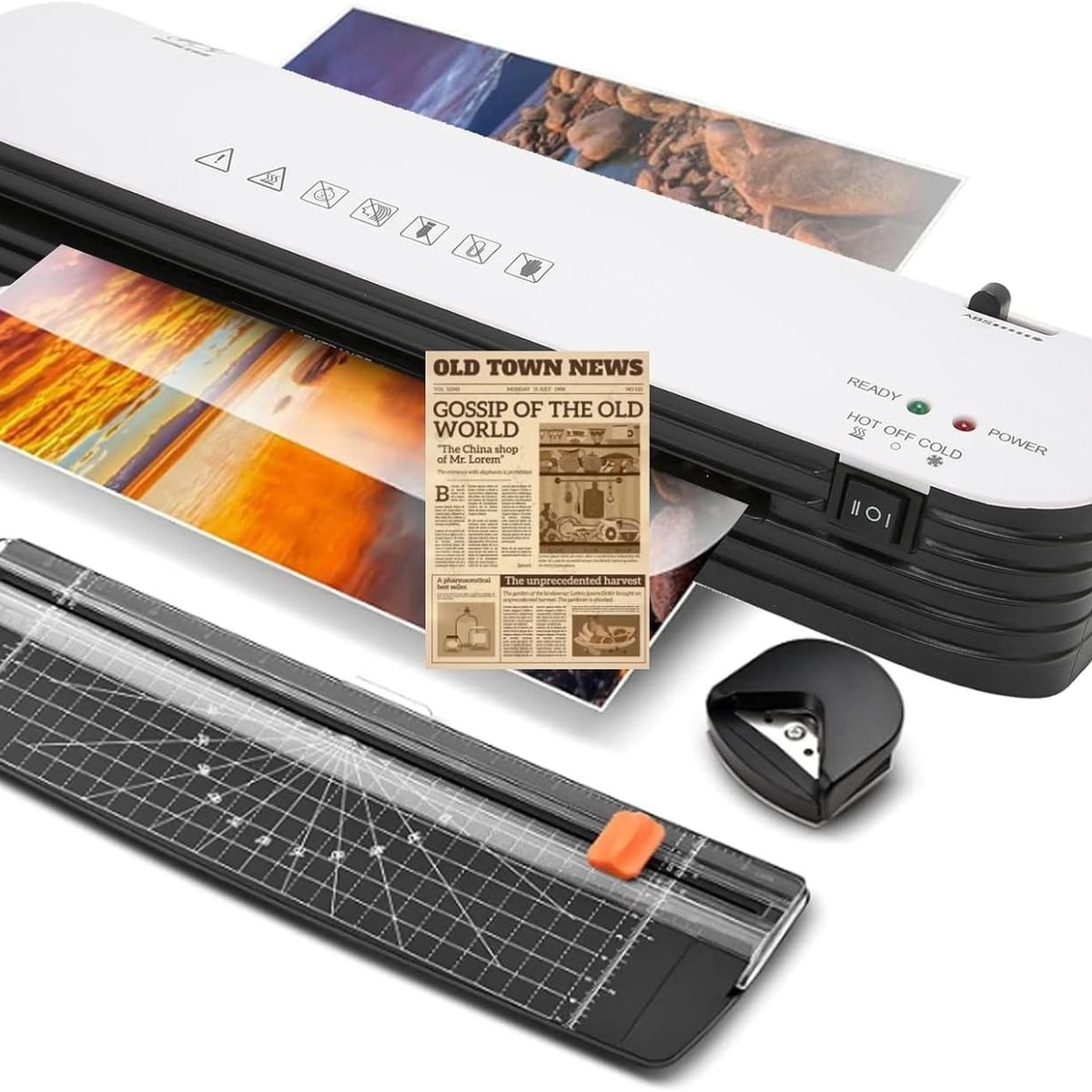 MUNDO MAGIA - Termolaminadora Plastificadora +cortador De Papel +300 Micas