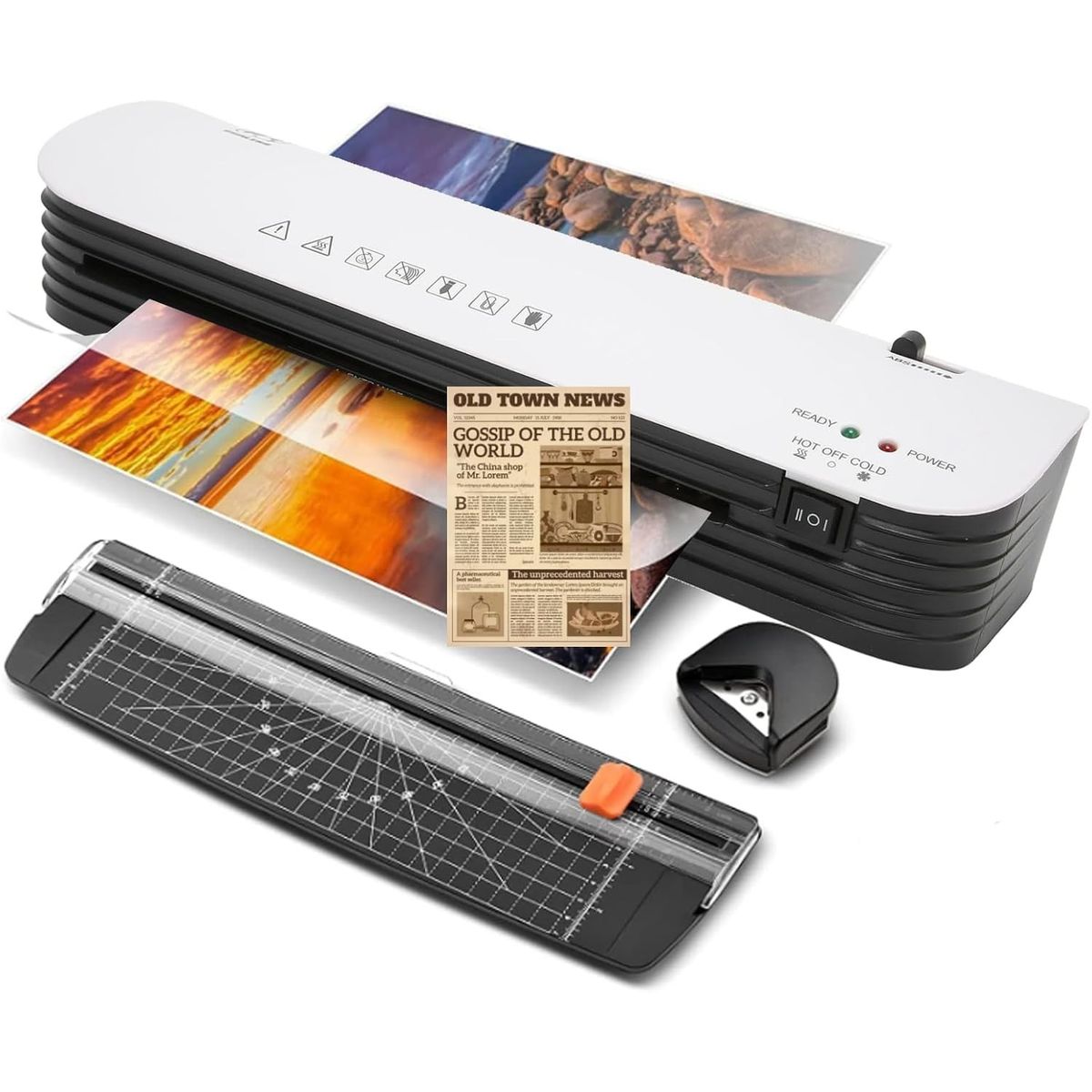 MUNDO MAGIA - Termolaminadora Plastificadora +cortador De Papel +300 Micas