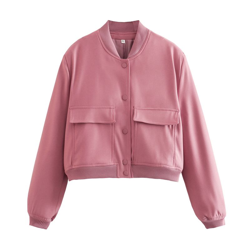 BLWOENS - Chaqueta cort sin gorro para mujer -Rosado