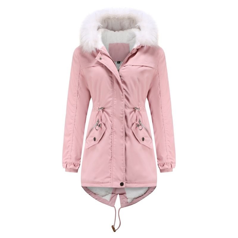 BLWOENS - Chaqueta térmica con capucha para mujeres-Rosa.