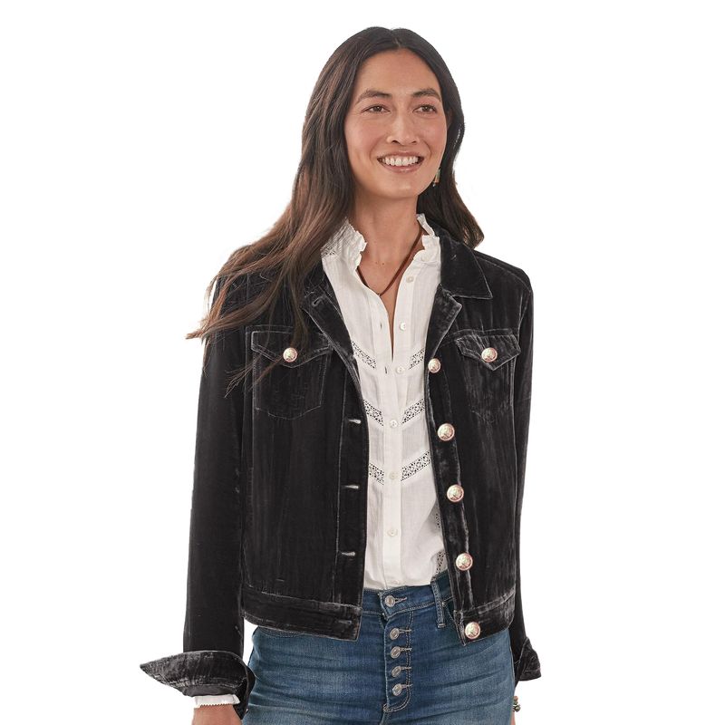 BLWOENS - Chaqueta con botón y bolsillo para mujer - Negro.