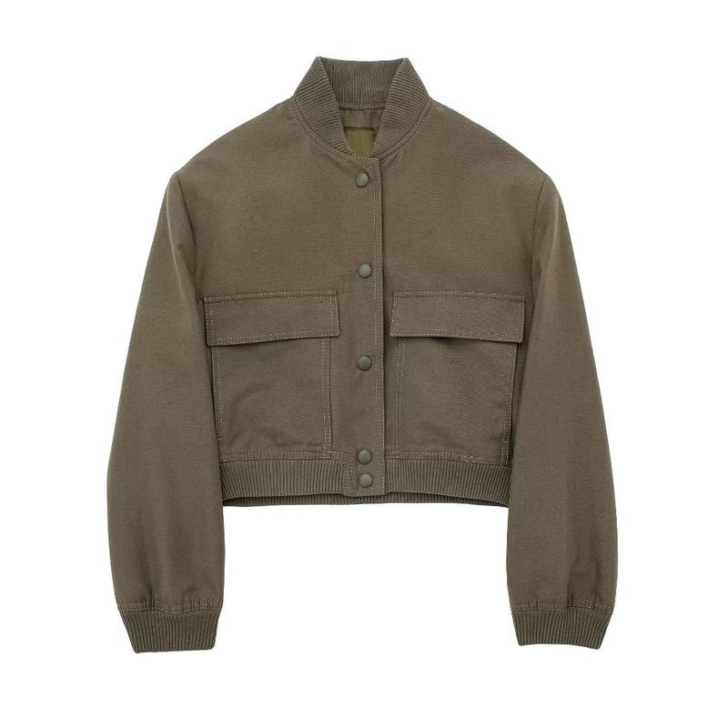 BLWOENS - Chaqueta oversize con diseño para mujer-Verde