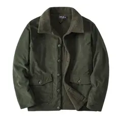 BLWOENS - Chaqueta grande con botones y bolsillos para hombre - Verde