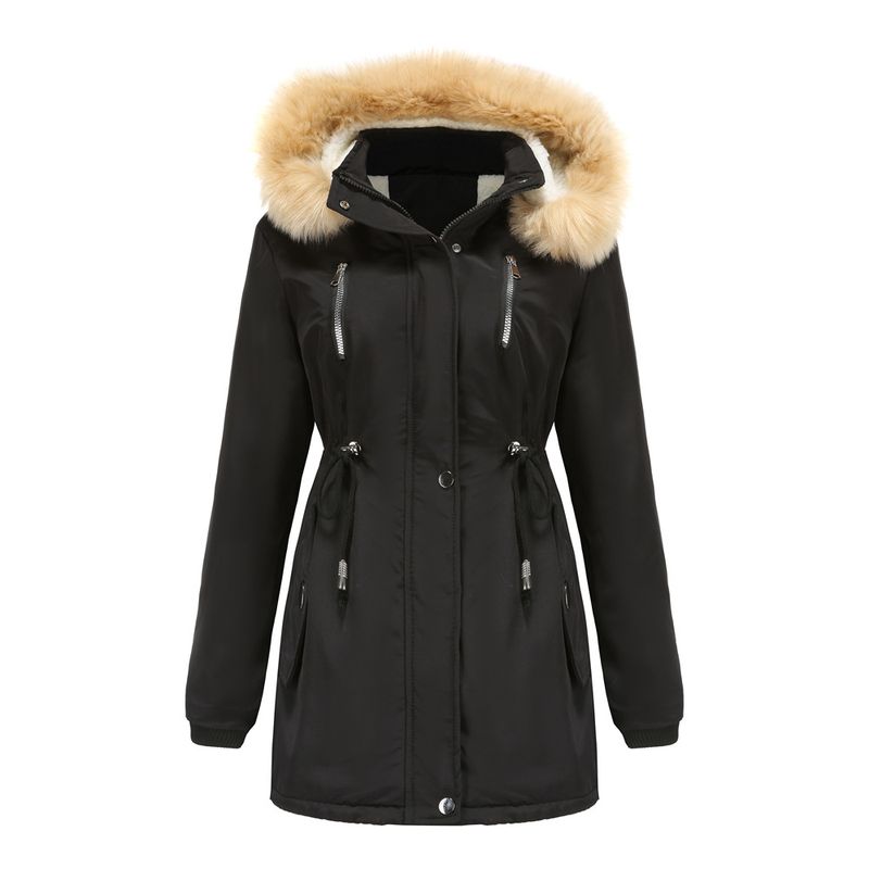 BLWOENS - Chaqueta térmica con capucha para mujeres-Negro