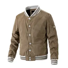 BLWOENS - Chaqueta con botones para hombres -Beige.