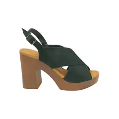 HERIEL - Sandalia Negra Taco Mujer