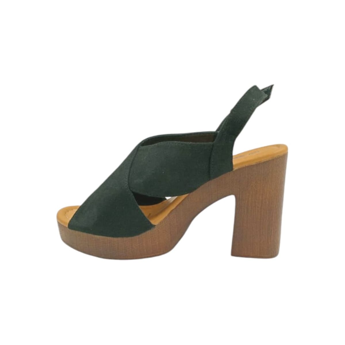HERIEL - Sandalia Negra Taco Mujer