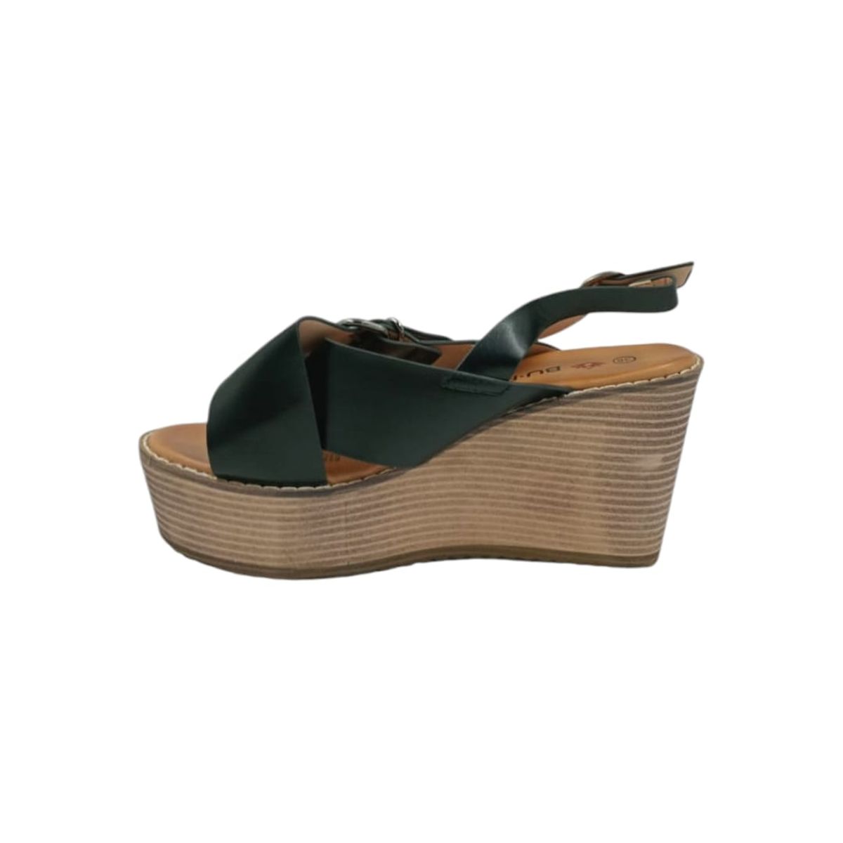 HERIEL - Sandalia Negra Taco Mujer