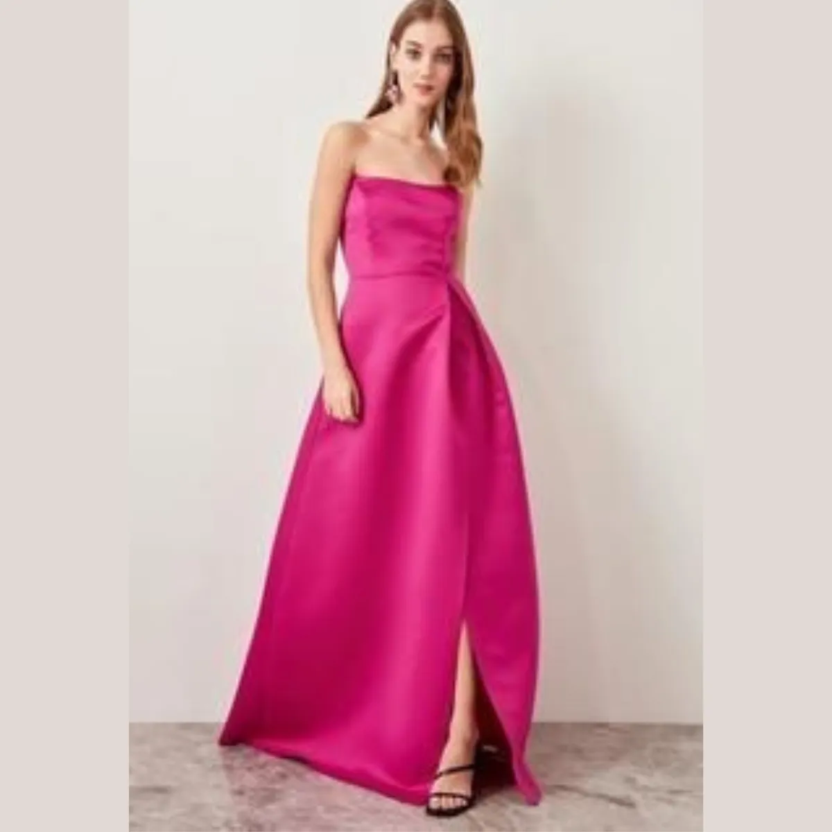 ARRAKASTA - Vestido de fiesta fucsia talla S
