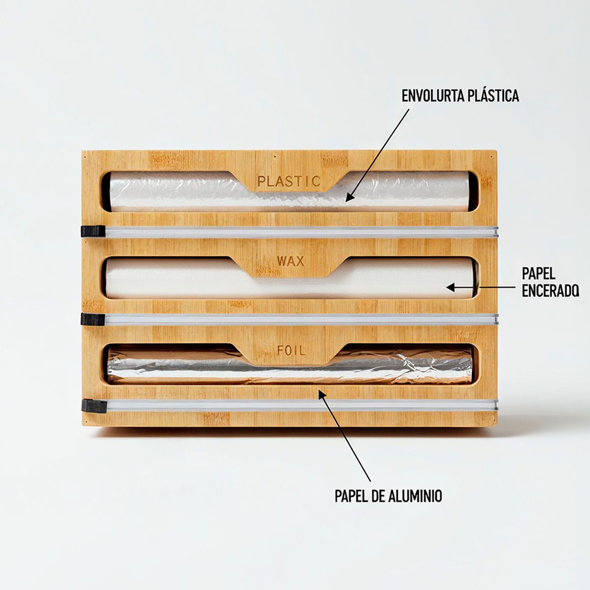 VENHOOUSE - Organizador De Cocina De Bolsas Papel Bambú 3 En 1