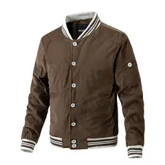 BLWOENS - Chaqueta con botones para hombres -Café