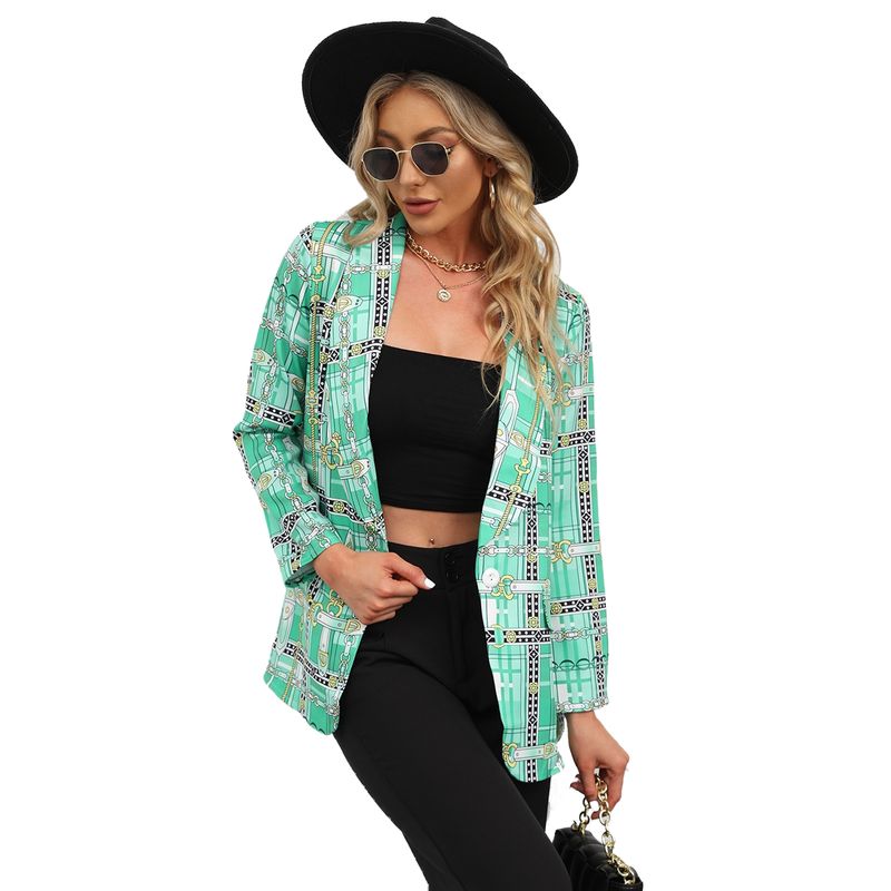 BLWOENS - Chaqueta con botones para mujer -Verde